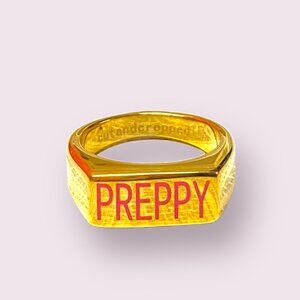 Gold Plated Preppy Ring - Tarnish-Free & Trendy